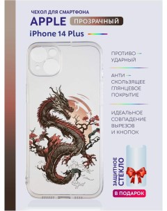 Чехол на iPhone 14 Plus новогодний с рисунком Casing-soft