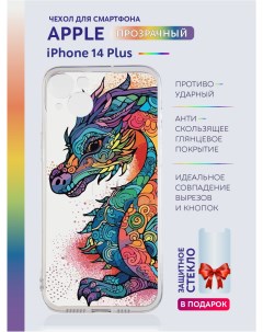 Чехол на iPhone 14 Plus новогодний с рисунком Casing-soft