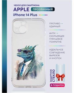 Чехол на iPhone 14 Plus новогодний с рисунком Casing-soft