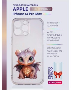 Чехол на iPhone 14 Pro Max новогодний с рисунком Casing-soft