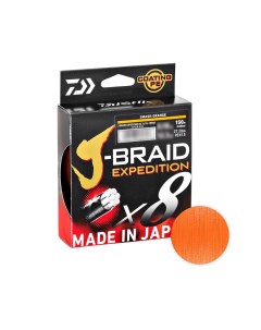 Плетёный шнур J-Braid X8E Expedition 0.13 Smash Orange Daiwa