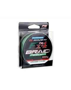 Шнур S-River Braid F4 Feeder 100м Grass Camo 0,16мм 10,1кг 22lb Flagman