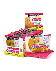 Печенье Protein Cookie низкокалорийные 40 г, 12 шт, вкус: вишня Bombbar