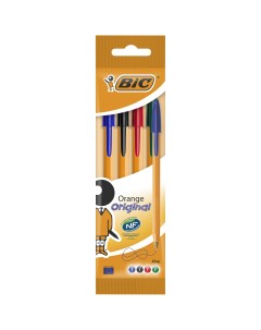 Набор ручек шариковых Orange Fine 8308541, оранжевые, 0,8 мм, 4 шт. Bic