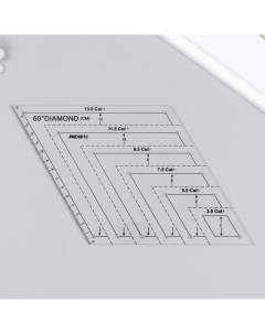 Линейка для пэчворка пластик 60° Nobrand