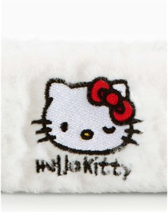 Молочный пенал из искусственного меха с вышивкой Hello Kitty Gloria jeans