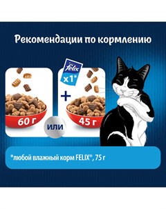 Cухой корм для взрослых кошек Двойная вкуснятина, с мясом, 600 гр. Felix