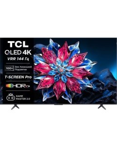 85" Телевизор TCL 85C655PRO, QLED, 4K Ultra HD, черный, СМАРТ ТВ, Google TV Tcl