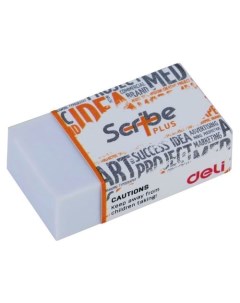 Ластик Scribe Plus EH00310, 40x22x12мм, белый 45 шт./кор. Deli