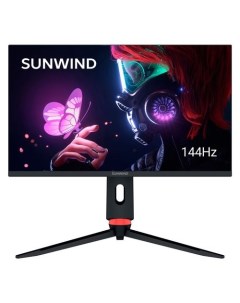 23.8" Монитор SUN-M24BG120, 1920x1080, IPS, 144Гц, 2хHDMI, 1хDP, черный Sunwind