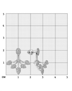 Серьги из белого золота с бриллиантами Не указан