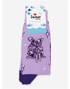 Носки с рисунками St.Friday Socks - Лабораторная мышь, Фиолетовый St. friday