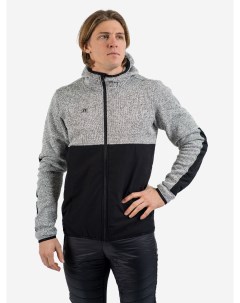 Кофта спортивная Fleece Jacket UX 24 Grey Melange флисовая с капюшоном, Серый No name