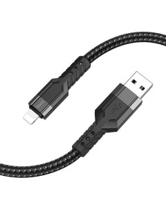 Кабель интерфейсный U110 IP USB (m)-Lightning (m) 1.2м черный коробка (2002411) Hoco