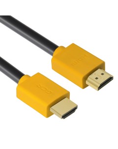 Кабель HDMI(19M)-HDMI(19M) v1.4 4K, экранированный, 1.8 м, черный/желтый -HM400 (-HM440-1.8m) Gcr