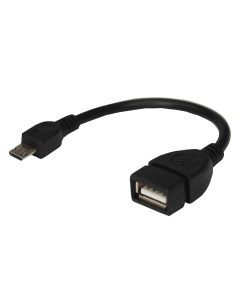 Кабель OTG USB - Micro-USB, 0.15 м, черный (18-1182) Rexant