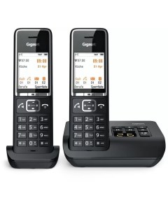 Радиотелефон Comfort 550A DUO RUS Black с автоответчиком и двумя трубками Gigaset