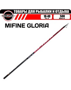 Удилище GLORIA 5.0м (10-40гр), для рыбалки, рыболовное, телескопическое Mifine