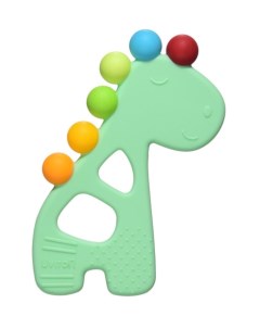 Прорезыватель детский,, силиконовый rainbow giraffe мятный Uviton