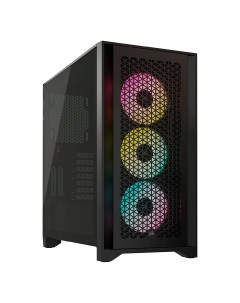 Корпус 4000D RGB Airflow ATX из закаленного стекла, Mid Tower, черный, CC-9011240-CN Corsair