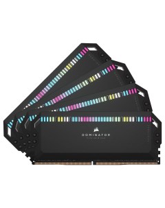 Оперативная память Dominator Platinum RGB, 64 ГБ (4x16 ГБ) DDR5, 6200 МГц, CL32, CMT64GX5M4B6200C32, Corsair