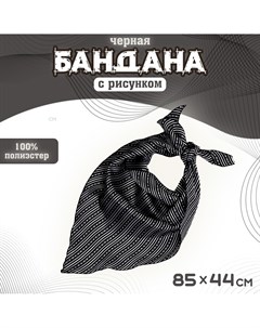 Бандана черная с рисунком, р. 85 × 44 см Страна карнавалия