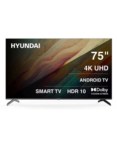 Телевизор 75" Hyundai H-LED75BU7009 (4K UHD 3840x2160, Smart TV) черный