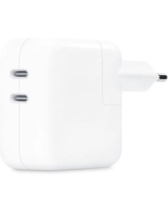 Сетевое зарядное устройство Apple 35 Вт, 2xUSB type-C, Quick Charge, PD, белый (MNWP3ZM/A)