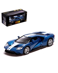 Машина металлическая ford gt, 1:32, инерция, открываются двери, цвет синий Автоград