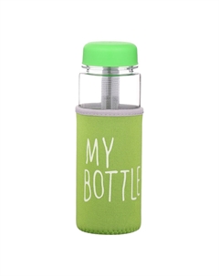 Бутылка для воды, 500 мл, my bottle, 19.5 х 6 см, чехол в комплекте, салатовая Nobrand