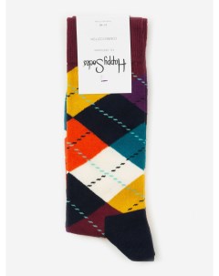 Носки с рисунками - Argyle Brown, Коричневый Happy socks