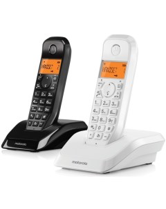 Радиотелефон Motorola S1202, черный/белый