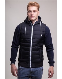 Жилет Small Bubble Hooded Vest Black White S Urban classics