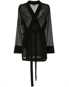 Ann demeulemeester полупрозрачный халат xs черный Ann demeulemeester