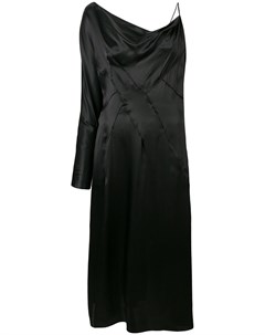Versace платье асимметричного кроя с драпировкой 44 черный Versace