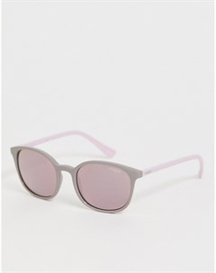 Солнцезащитные очки в серой оправе с розовыми стеклами в стиле ретро Vogue