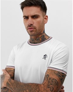 Белая обтягивающая футболка Gym king