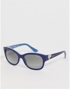 Темно синие солнцезащитные очки в квадратной оправе Vogue