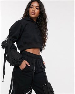 Укороченный худи в стиле oversize с карманами в стиле милитари Namilia