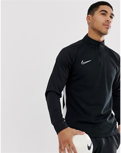 Черный свитшот с молнией academy Nike football