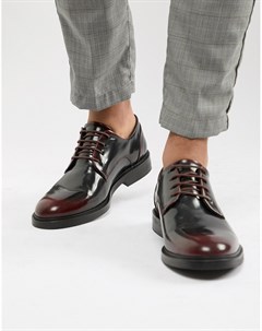 Бордовые блестящие туфли на шнуровке Zign
