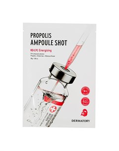 Маска для лица AMPOULE SHOT с экстрактом прополиса тонизирующая 30 г Dermatory