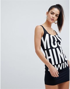 Пляжное платье майка с логотипом Moschino