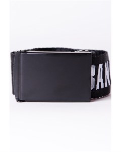 Ремень Jaquard Logo Belt Black Black White 120 см Urban classics