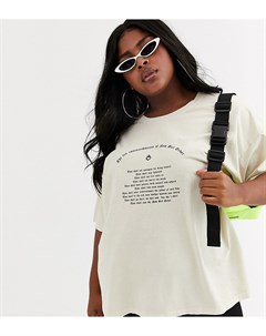Oversize футболка с принтом New girl order curve