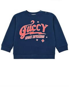 Синий свитшот из хлопка детский Gucci