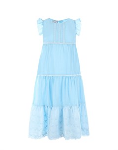 Голубое платье с отделкой тесьмой детское Arc-en-ciel