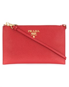 Клатч из сафьяновой кожи Prada