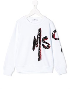 Свитер с логотипом из пайеток Msgm kids