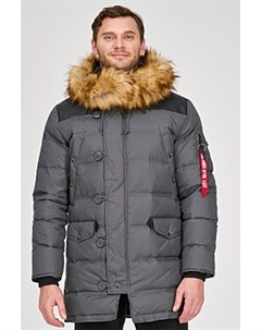 Пуховик с отделкой искусственным мехом Alpha industries